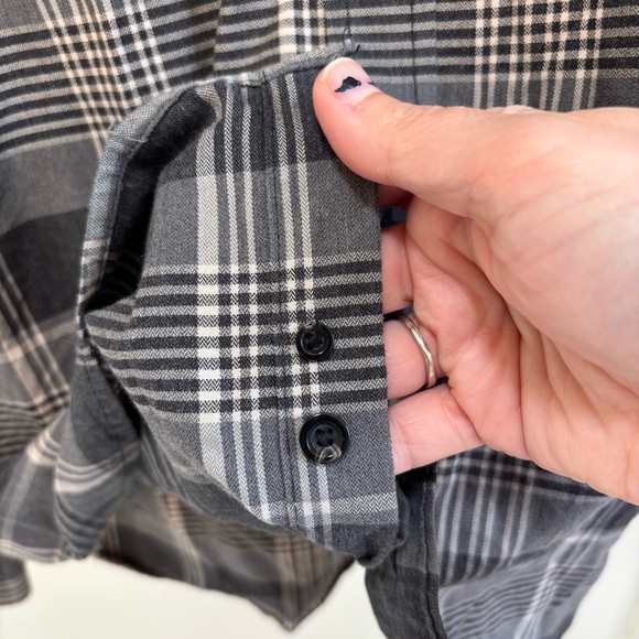 Tasso Elba Black and White Checkered Shirt 100% Cotton XL - Picture 3 of 6